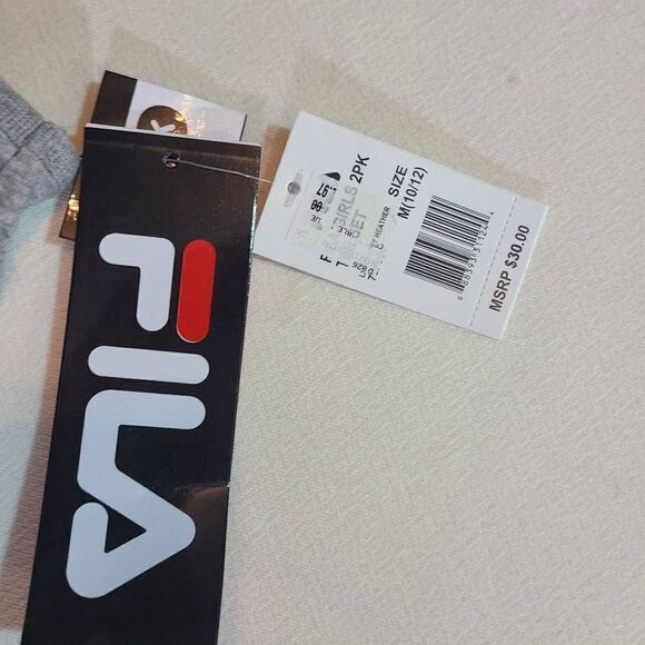 Girls Grey & Pink Camo Logo Fila Tank size M - Picture 4 of 5